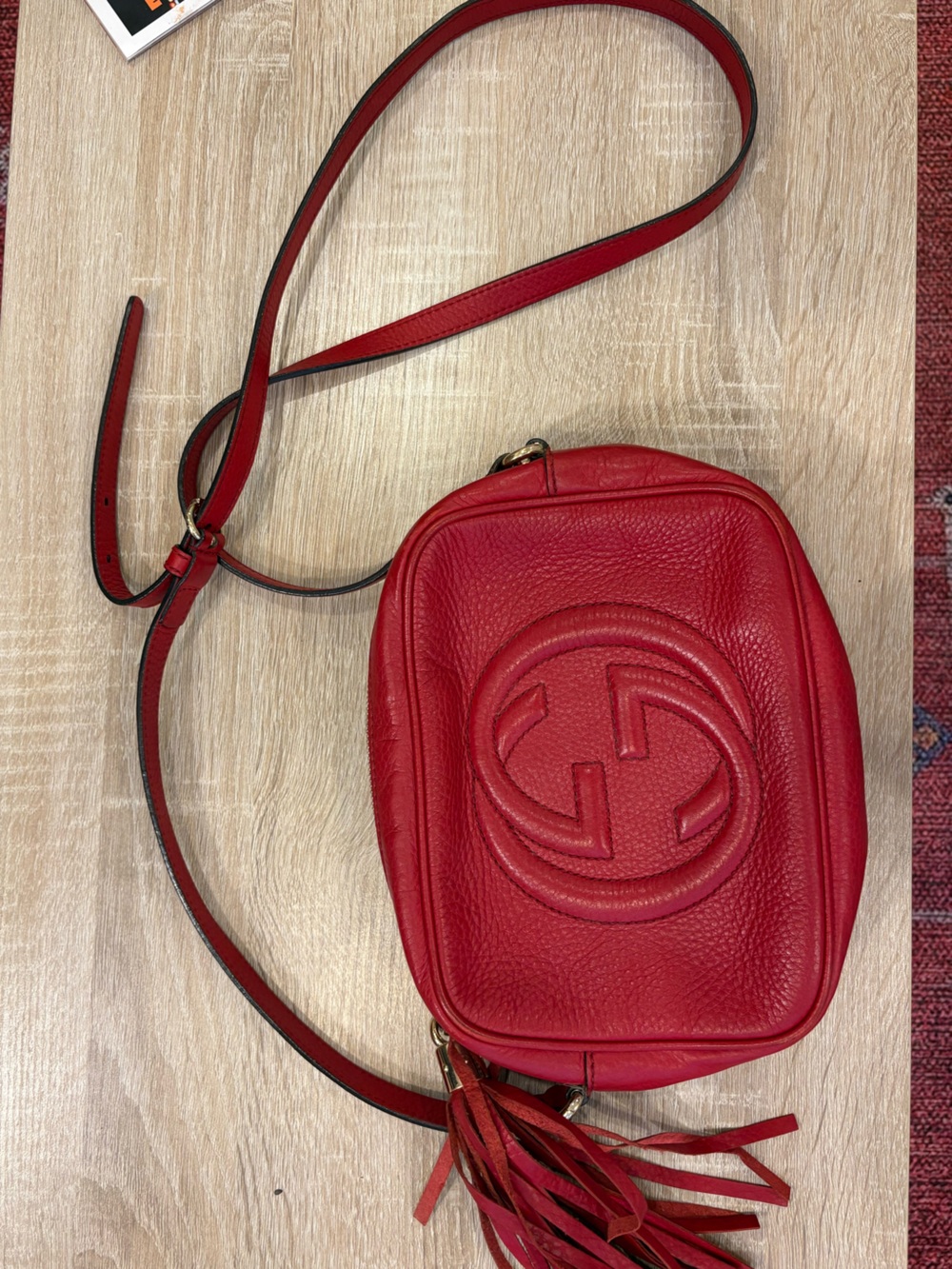 Gucci Soho Disco Bag | Discontinued Red Pebbled Leather Crossbody Bag